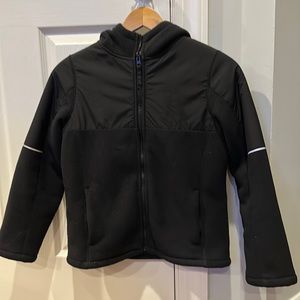 Black Land’s End hooded fleece jacket